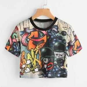Graffiti crop top.